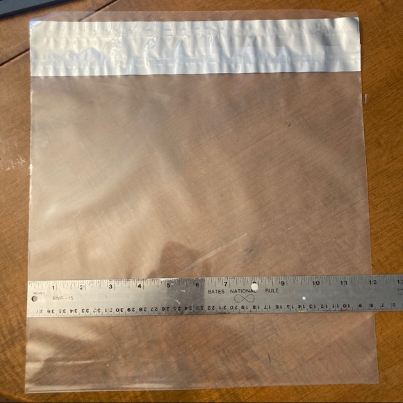50 Count 12” x 12” Clear Poly Bags Self-Seal Adhesive Mailers Inventory Supplies - Picture 3 of 3